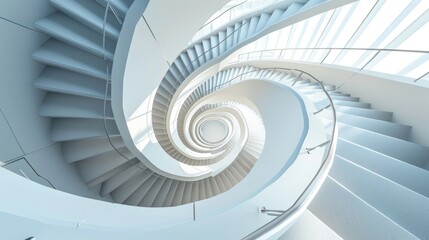 Staircase Spiral shap: Modern Architecture abstract interior design