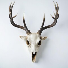 deer head  skull isolated white