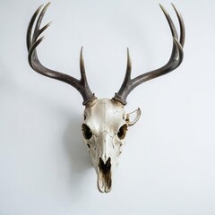 deer head  skull isolated white