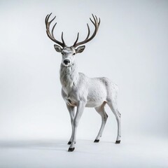 fallow deer isolated on white