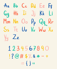 Fototapeta na wymiar Alphabet Scribble