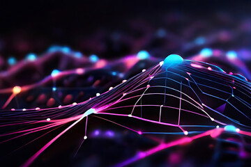 network futuristic glowing background, AI Generative