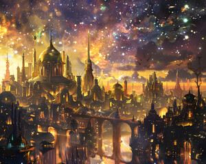 Obraz premium I've created an image visualizing a serene and beautiful forest scene illuminated by soft sunlight, where rays of sunlight penetrate the dense canopy of trees, casting a warm