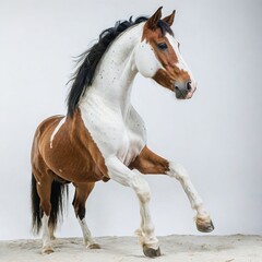 Obraz na płótnie Canvas portrait of horse with brown spots 