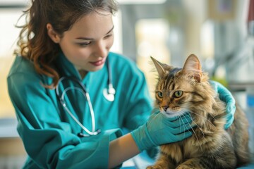 a veterinary doctor treating a pet emphasizing care across all health professions