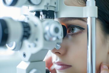 a medical professional conducting an eye examination highlighting precision in ophthalmology