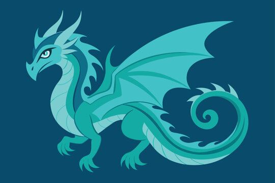 A colorful dragon vector illustration