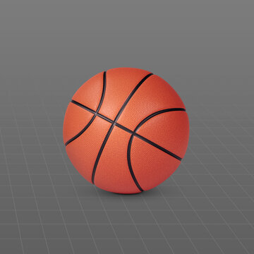 Basketball. On gray background graphic lines