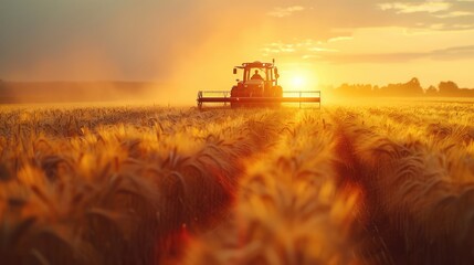 Fototapeta premium Data Driven Harvest Visualizing the Future of Precision Agriculture
