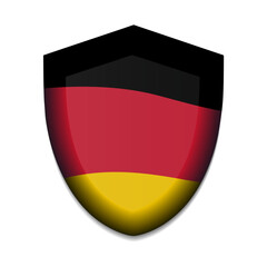 Germany flag on shield vector illustration - 752372301