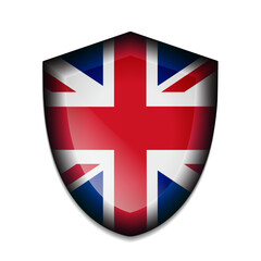 Great britain flag on shield vector illustration - 752372330