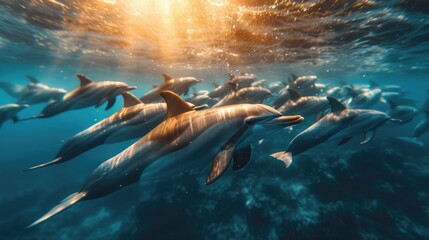 Dolphin underwater photography, Wild life sea creature