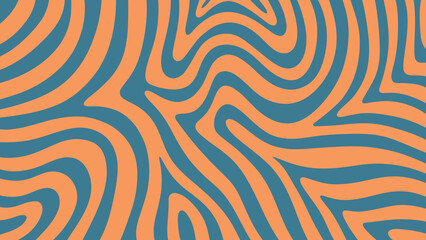 abstract background with wave orange lines seamless pattern