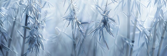 Background Texture Pattern in the Style of Arctic Frost Bamboo - Bamboo textures with a frosty finish, evoking arctic ice landscapes created with Generative AI Technology