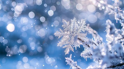 Sapphire blue and frosty white, winter wonderland theme, icy cold beauty, sparkling snowflakes, serene cold season, frosty winter charm, elegant icy aesthetics, tranquil winter scenery