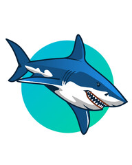 Naklejka premium shark blue
