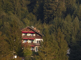 Fototapeta na wymiar House on the hill in Germany