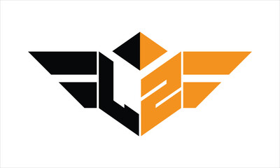 LZ initial letter falcon icon gaming logo design vector template. batman logo, sports logo, monogram, polygon, war game, symbol, playing logo, abstract, fighting, typography, icon, minimal, wings logo - obrazy, fototapety, plakaty