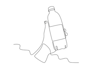 A bottle of drinking water
