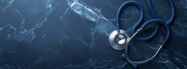 professional website about stethoscopes. Ui, ux, ui/ux, dark blue, gray, light blue,generative ai - obrazy, fototapety, plakaty