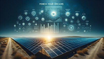Power Your Dreams" on Solar Panels with Energy Consumption Overlay
