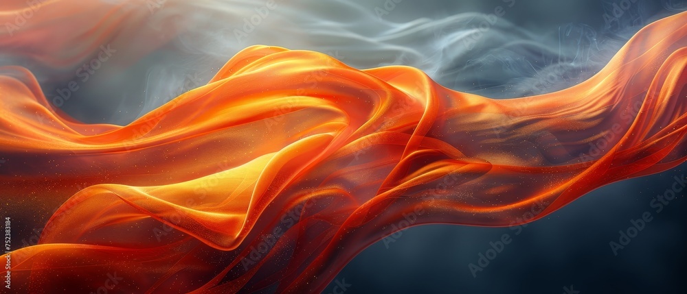 Poster banner with abstract motion on dark background