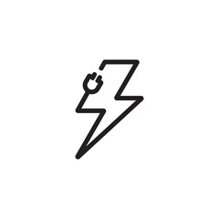 Electric Vector Icon Isolated On Transparent Background  Logo Icon Symbol Vector Design Template.