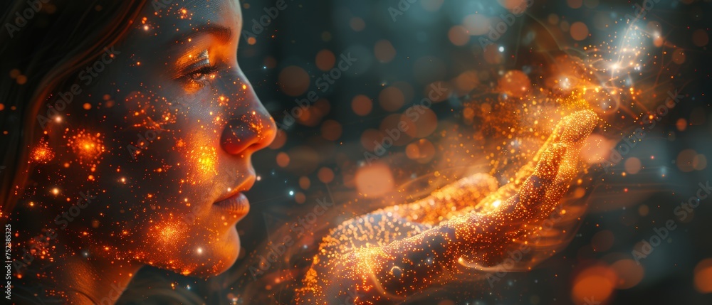 Poster Business analytics, finance, neural networks, AI, machine learning, analytics on big data. Data science and big data technology. Big data technology and data science. Data scientists querying,