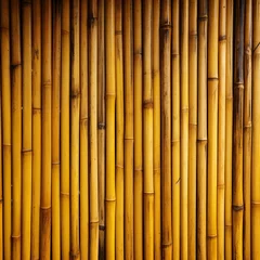 Fotobehang a wall made of bamboo © Cazacu
