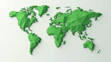 a green world map