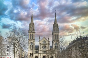 Paris, Saint-Ambroise church, boulevard Voltaire in the 11e arrondissement

