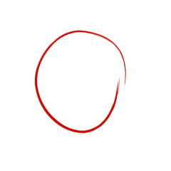 Hand Drawn Red Cirle