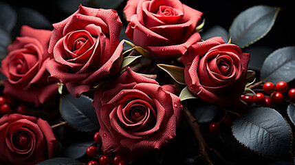 red rose photo. generative ai