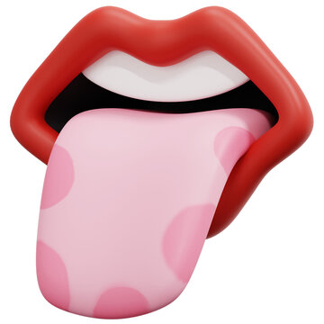 glossitis 3d render icon illustration