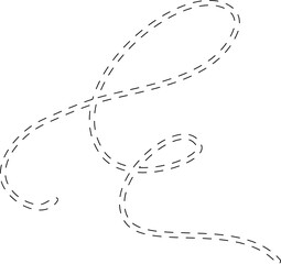 Spiral line dashed doodle style. Element for design - obrazy, fototapety, plakaty