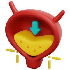 cystitis 3d render icon illustration