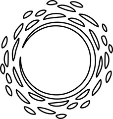 Drawing of sun. Design element