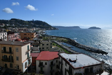 Fototapeta na wymiar View of the town of Pozzuoli in Campania, Italy.