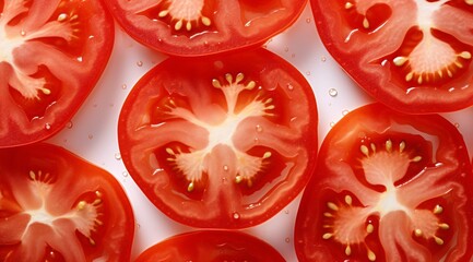 a group of slices of tomato