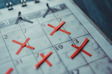 Marked Calendar Days and Planning