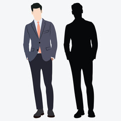 silhouette of a businessman