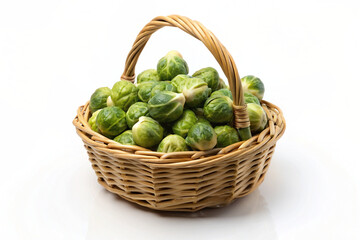 basket sprouts isolated on white
