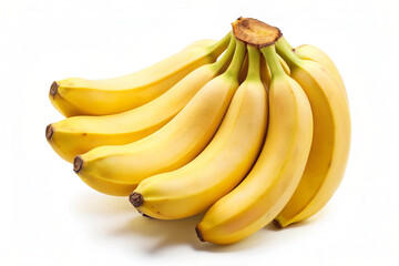 bunch of bananas isolated on white