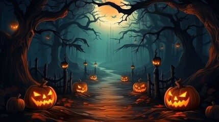Creepy Halloween Background with Room for Inserting Text
