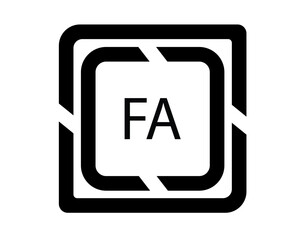 FA logo design template vector. FA Business abstract connection vector logo. FA icon circle logotype
