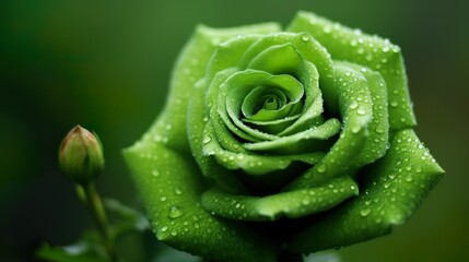 Green Rose Close-up