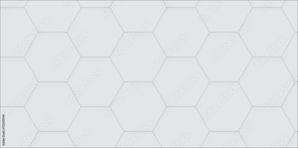 Poster 3d hexagonal structure futuristic white background and embossed hexagon abstract with hexagon backgr