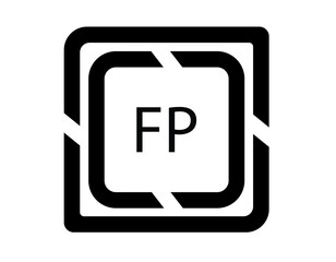 FP logo design template vector. FP Business abstract connection vector logo. FP icon circle logotype
