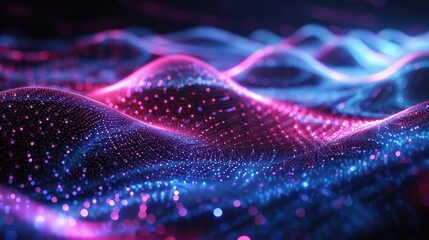 abstract futuristic background with red blue glowing neon moving high speed wave lines and bokeh lights Data transfer concept Fantastic wallpaper 