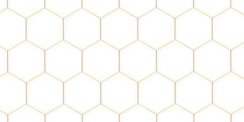 3d hexagonal structure futuristic colorful background and embossed hexagon abstract with hexagon background. honeycomb hexagonal background. Hexagon shape, white, shiny gold line.	
